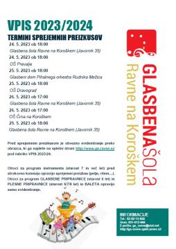 GLASBENA ŠOLA - plakat